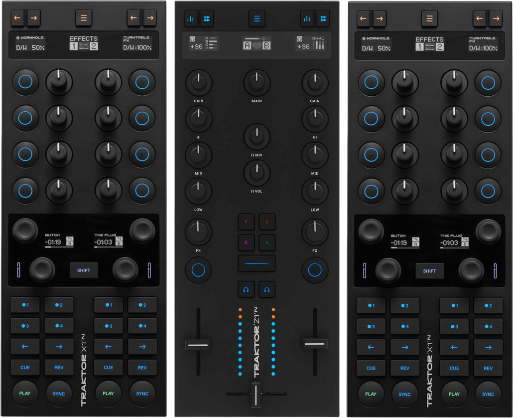 DJ Controller Native Instruments Traktor X1 MK3-Traktor Z1 MK2 Bundle Top View