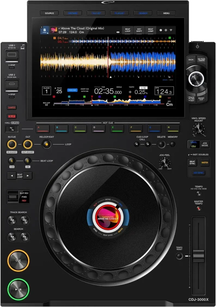 DJ Media Player AlphaTheta CDJ-3000X Top View