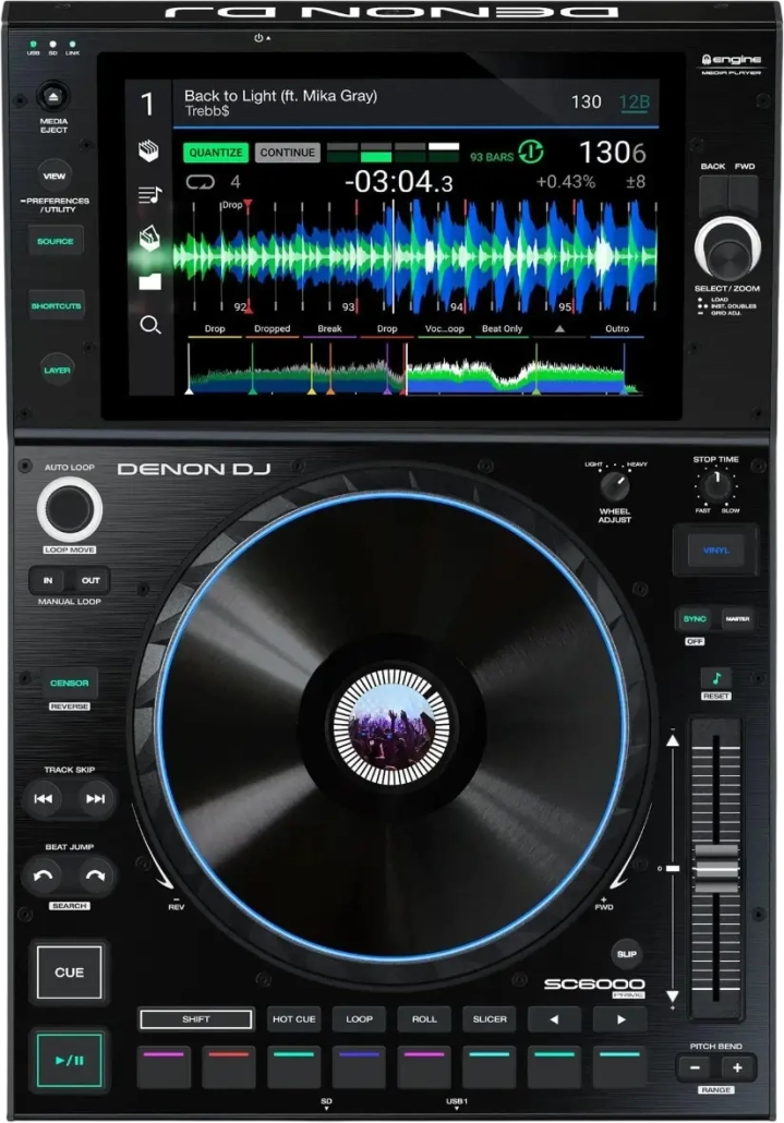 DJ Media Player Denon DJ SC6000 Prime Top View