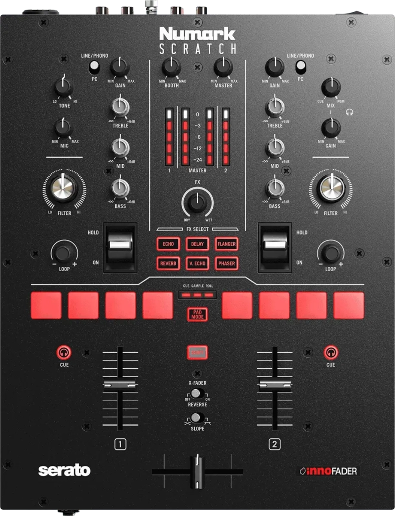 DJ Mixer Numark Scratch Top View