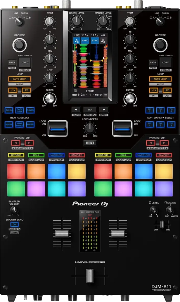 DJ Mixer Pioneer DJ DJM-S11 Top View