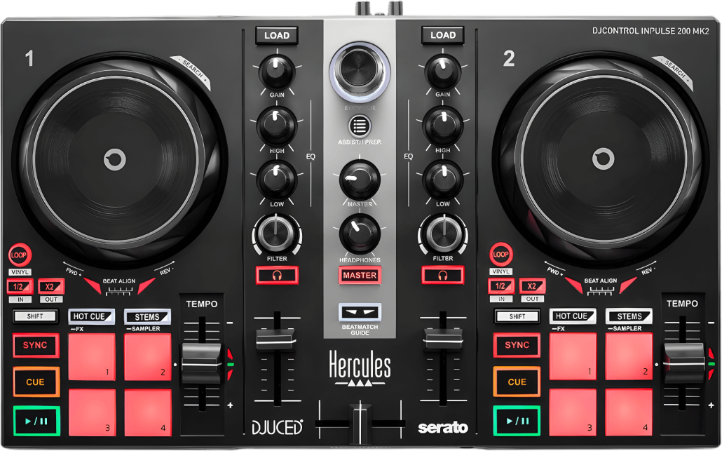 DJ Controller Hercules DJControl Inpulse 200 MK2 Top View